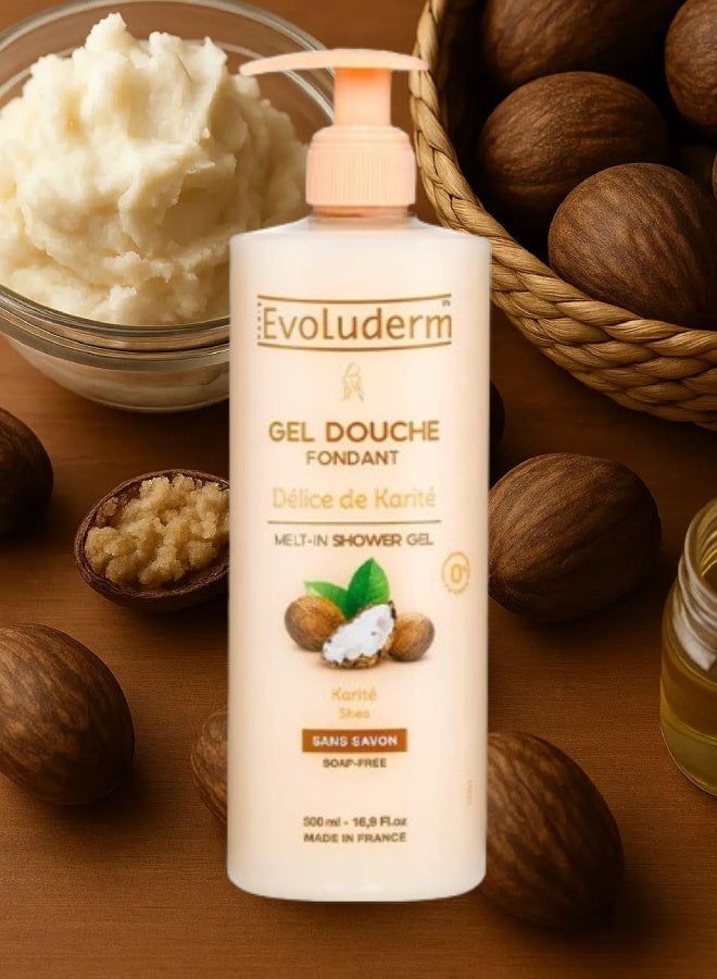 Evoluderm 8 Pieces Evoluderm Delight Shea butter Shower Gel 500ML - Image 2